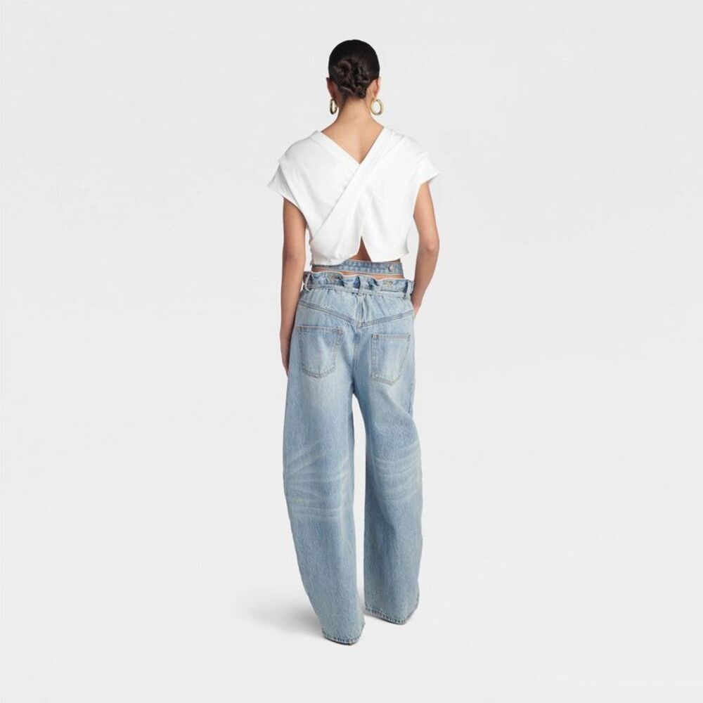 KBB by Kahlana -  Women's High Waisted 'The Cut Out P Light Wash - Picture 2 of 3